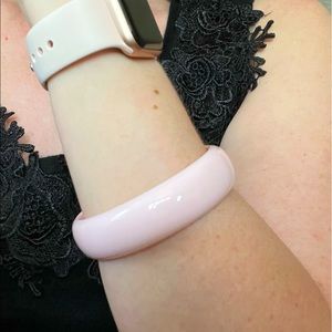 Vintage 80s blush pink bangle bracelet